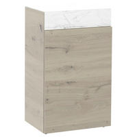 SCHUHSCHRANK Eiche furniert, massiv Weiß, Eichefarben  - Eichefarben/Weiß, Natur, Glas/Holz (64/106/42,6cm) - Voglauer