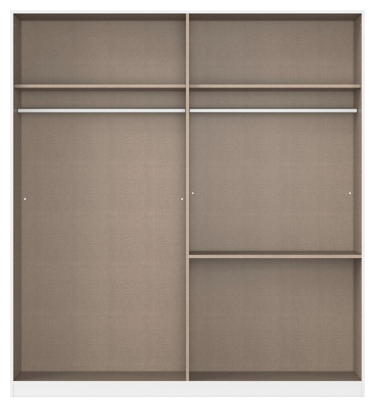 ECKKLEIDERSCHRANK 208/197/298 cm  - Chromfarben/Weiss, Modern, Holzwerkstoff (208/197/298cm) - Rauch Möbel