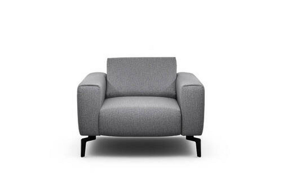 SESSEL in Chenille Anthrazit  - Anthrazit/Schwarz, Design, Textil/Metall (110/85/86-94cm) - SENSOO