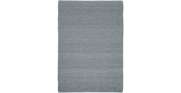 HANDWEBTEPPICH 200/200 cm Helsinki Blau, Grau  - Blau/Grau, Basics, Textil (200/200cm) - Linea Natura
