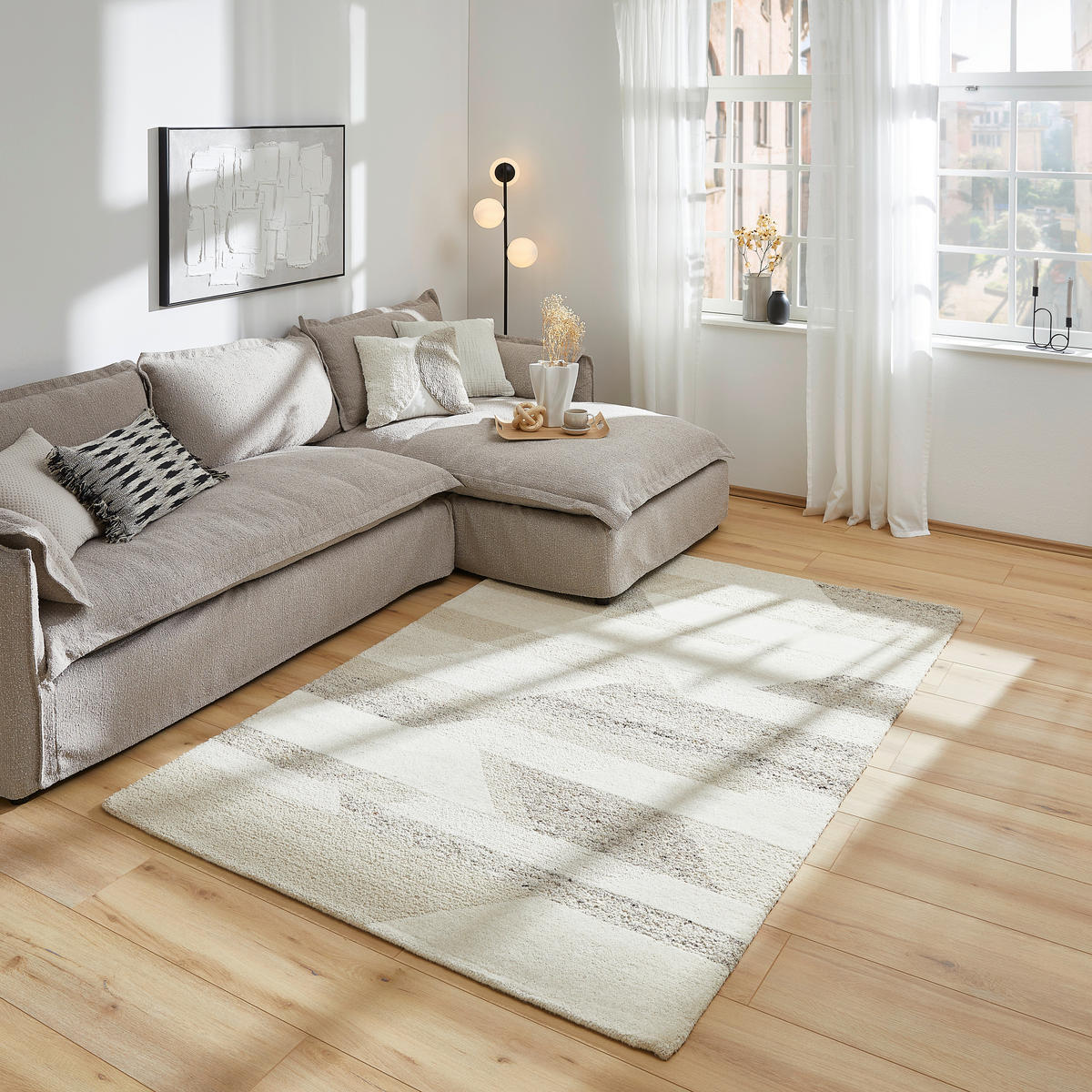 WOLLTEPPICH 130/190 cm Beige  - Beige, Design, Textil (130/190cm) - Linea Natura
