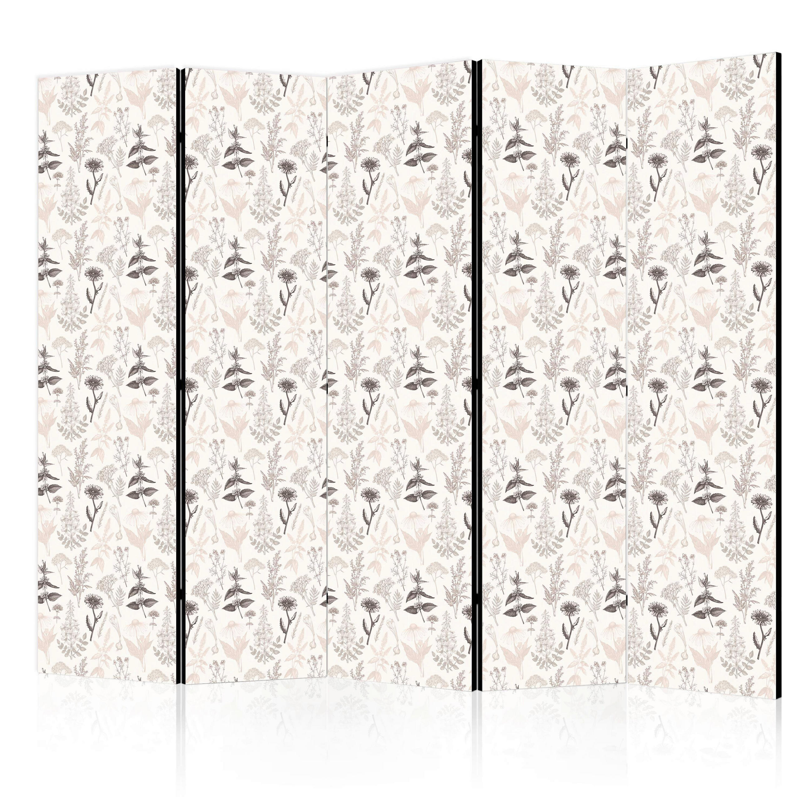PARAVENT - Beige/Braun, Basics, Textil (225/172/3cm) - artgeist