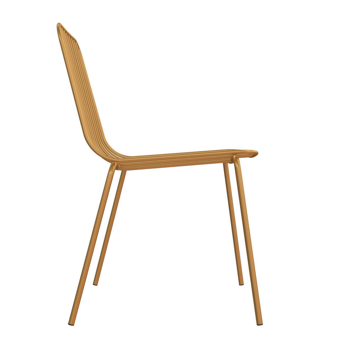STUHL-SET 2 Stück  in Stahl  - Goldfarben, Design, Metall (56/80/52cm) - MID.YOU