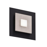 LED-WANDLEUCHTE Plano 24/7/24 cm  - Schwarz/Alufarben, Design, Kunststoff/Metall (24/7/24cm) - Grossmann