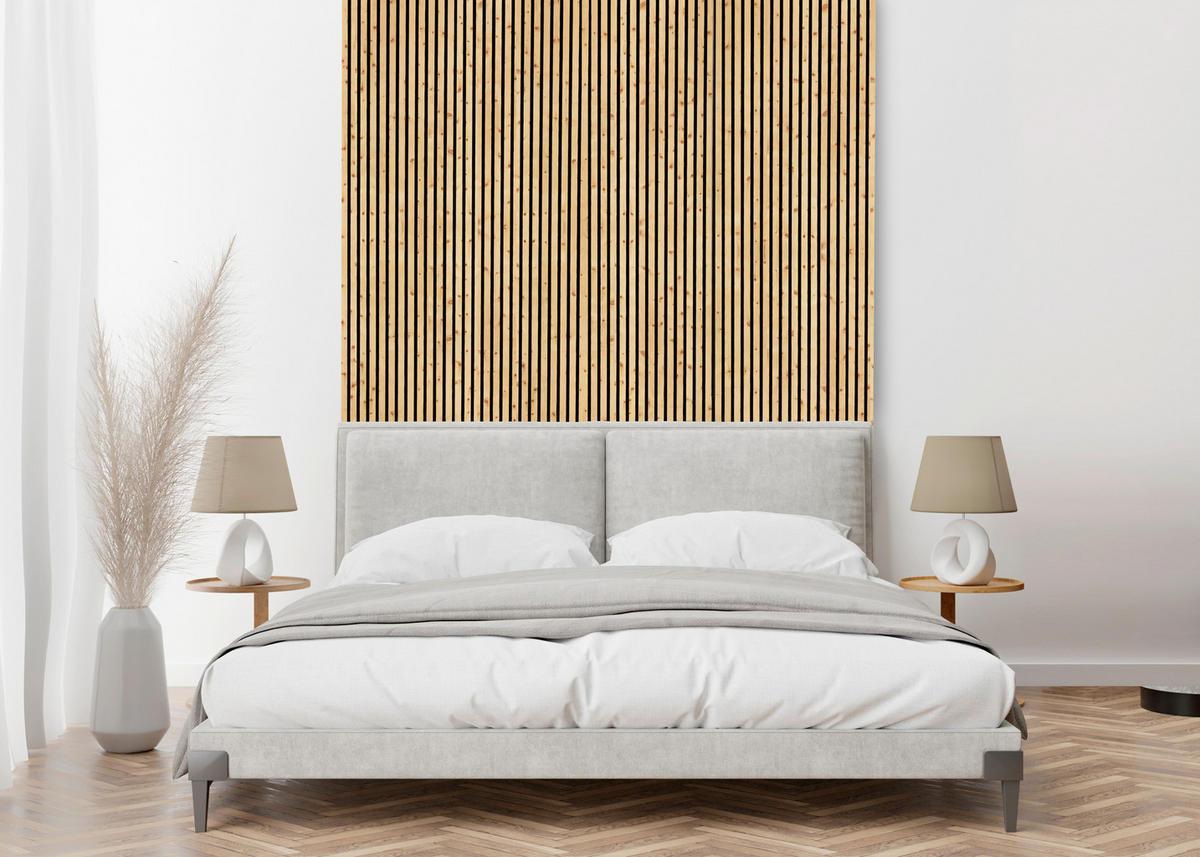 AKUSTIKPANEEL Zirbe roh 57.25/1.8/240 cm  - Zirbelkieferfarben, KONVENTIONELL, Holzwerkstoff/Textil (57.25/1.8/240cm)
