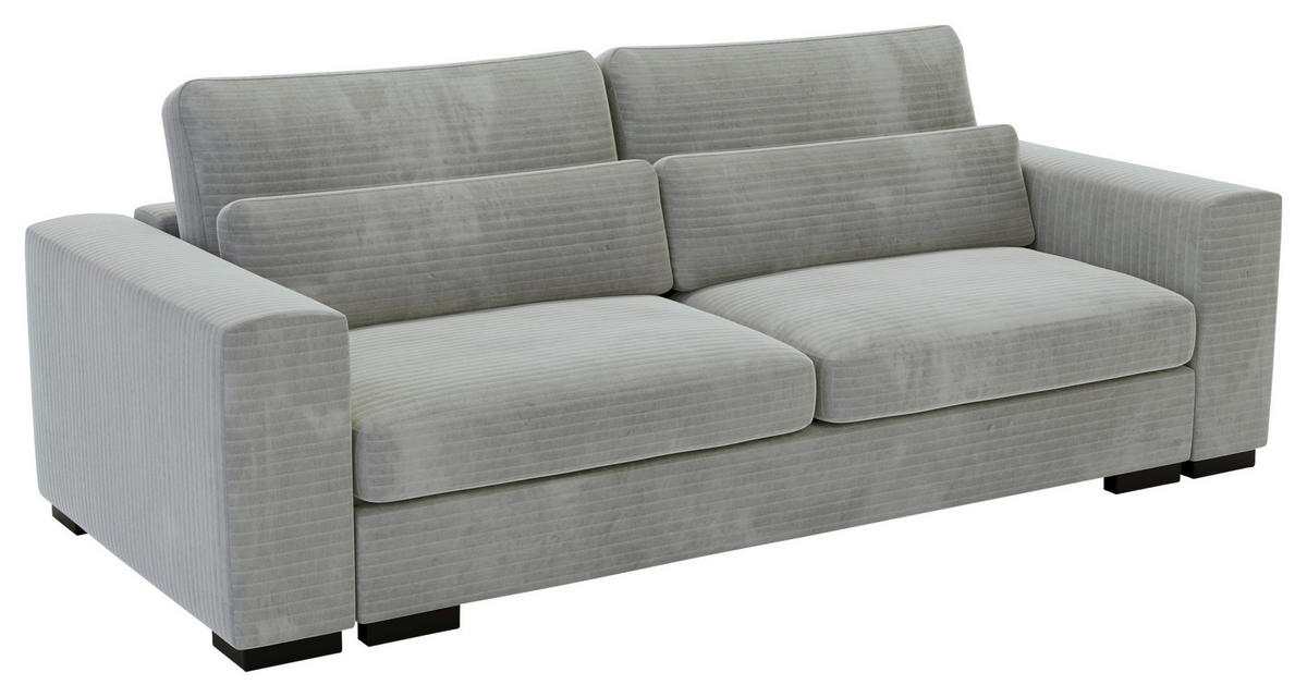 SCHLAFSOFA in Flachgewebe Grau  - Schwarz/Grau, Konventionell, Kunststoff/Textil (236/78/114cm) - Carryhome