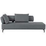 RÉCAMIERE Palio in Flachgewebe Grau  - Schwarz/Grau, Design, Textil/Metall (227/89/101cm) - Dieter Knoll