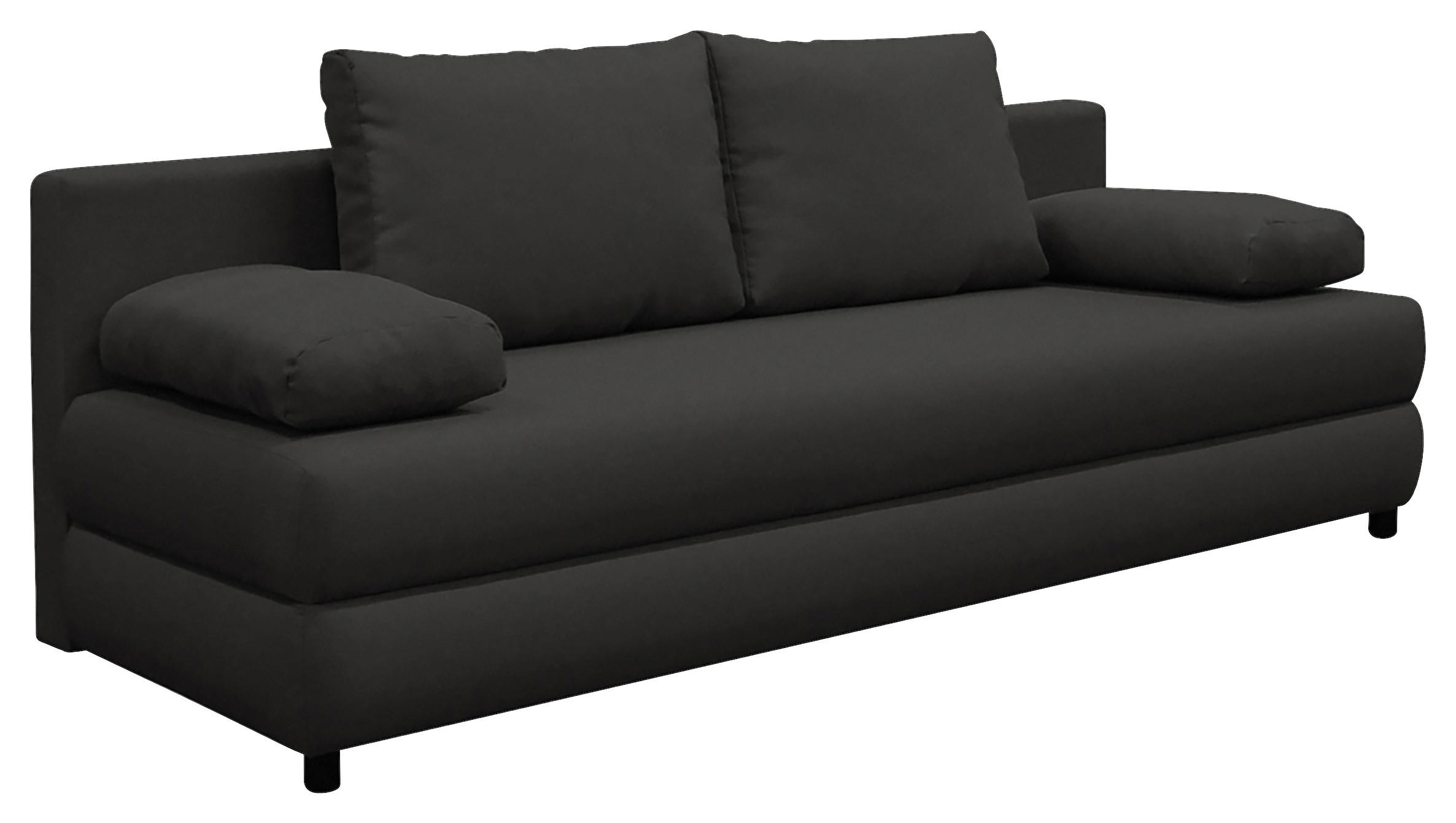 SCHLAFSOFA in Webstoff Anthrazit  - Anthrazit/Schwarz, Design, Kunststoff/Textil (200/88/87cm) - P & B