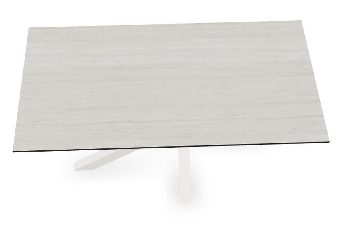 GARTENTISCH Metall, Kunststoff Creme, Weiß rechteckig  - Creme/Weiß, Basics, Kunststoff/Metall (180/100/75cm) - Tierra Outdoor