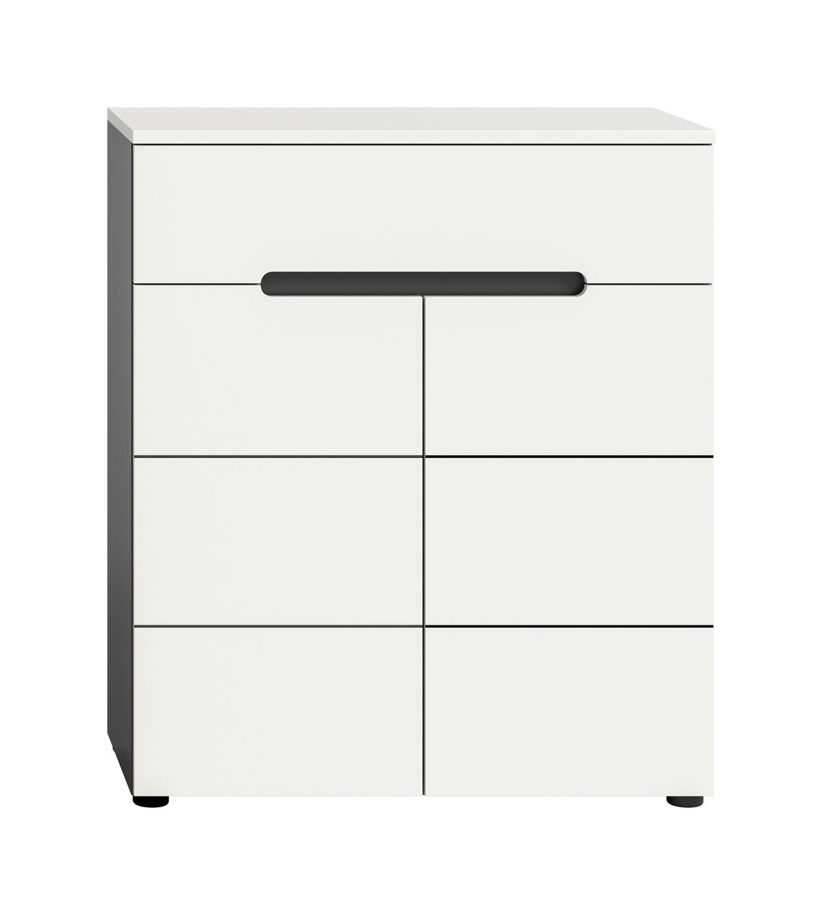 SCHUHSCHRANK  in 80/94/37 cm  - Schwarz/Weiß, Design, Holzwerkstoff/Kunststoff (80/94/37cm) - Livetastic