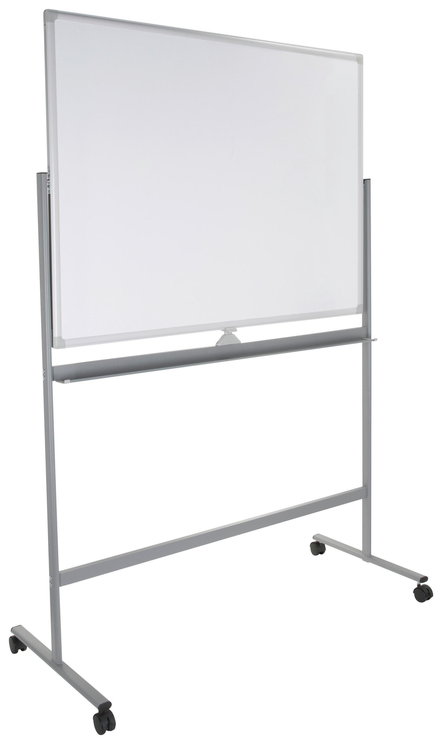 WHITEBOARD Metall Silberfarben, Weiß  - Silberfarben/Weiß, Basics, Metall (128/187/54cm) - MID.YOU