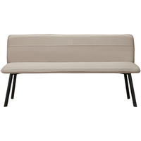 SITZBANK 160/79/56 cm Webstoff Weiß  - Schwarz/Weiß, Basics, Textil/Metall (160/79/56cm) - MID.YOU
