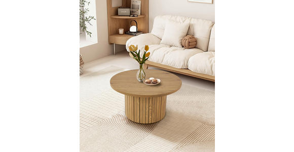 COUCHTISCH in Holzwerkstoff 80/80/42 cm  - Eichefarben, Design, Holzwerkstoff (80/80/42cm) - Carryhome