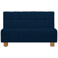 SCHLAFSOFA Flachgewebe Dunkelblau Stoffauswahl, Schlafen auf Sitzhöhe  - Naturfarben/Dunkelblau, Design, Holz/Textil (145/92/102cm) - Novel