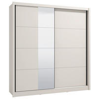 SCHIEBETÜRENSCHRANK 205/215,5/60 cm 2-türig Kaschmir  - Kaschmir/Schwarz, MODERN, Holzwerkstoff/Metall (205/215,5/60cm) - MID.YOU