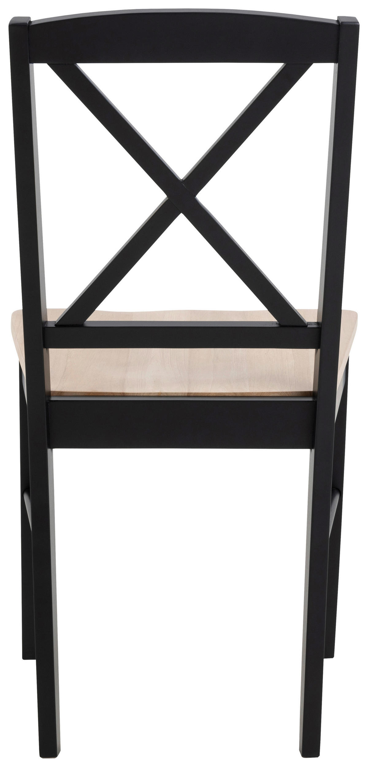 STUHL in Holz Schwarz, Eichefarben  - Eichefarben/Schwarz, Trend, Holz (44,5/90/47cm) - MID.YOU