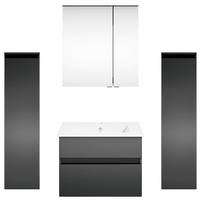 BADEZIMMER 5-teilig  in 122,4 cm  - Dunkelgrau/Anthrazit, KONVENTIONELL, Holzwerkstoff (122,4cm) - Puris