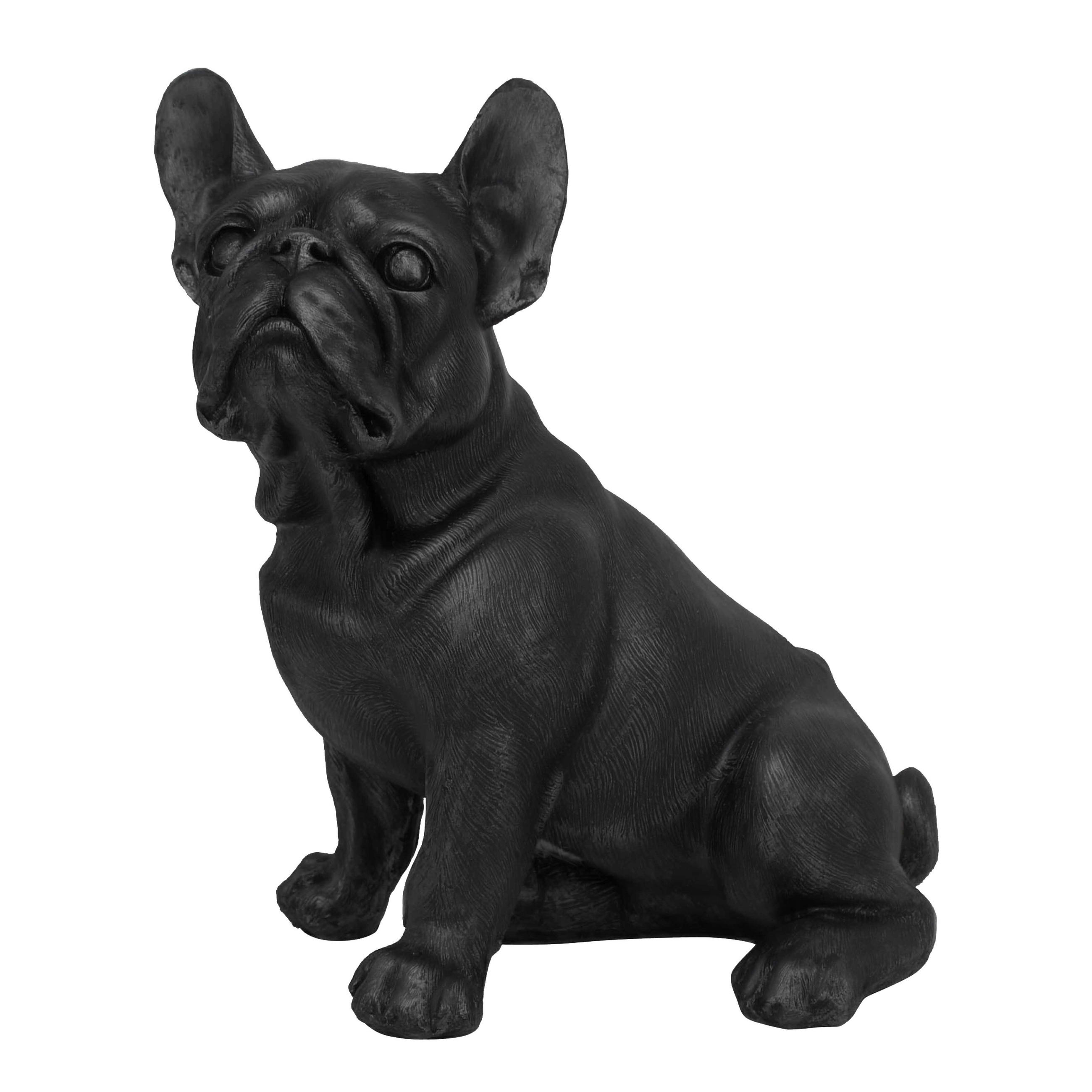 Ambia Home Dekohund Schwarz 24.5x27.5x17 cm