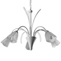 KRONLEUCHTER 70/100 cm   - Weiß, KONVENTIONELL, Glas/Metall (70/100cm)