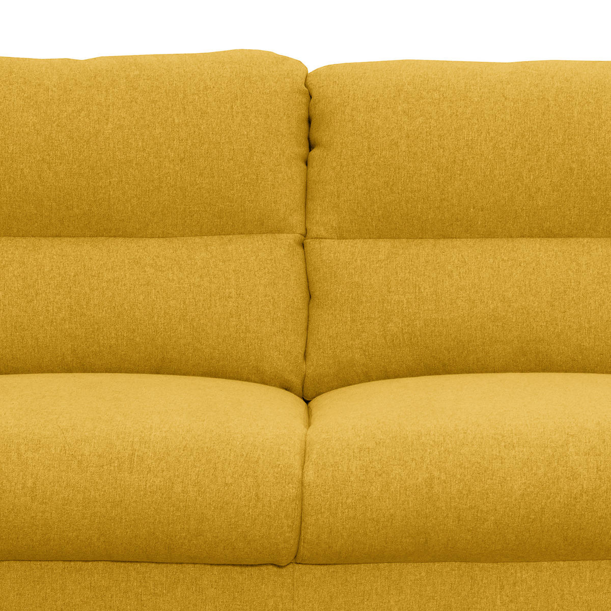 2-SITZER-SOFA in Webstoff Gelb  - Gelb/Buchefarben, Design, Holz/Textil (158/87/88cm) - Livetastic