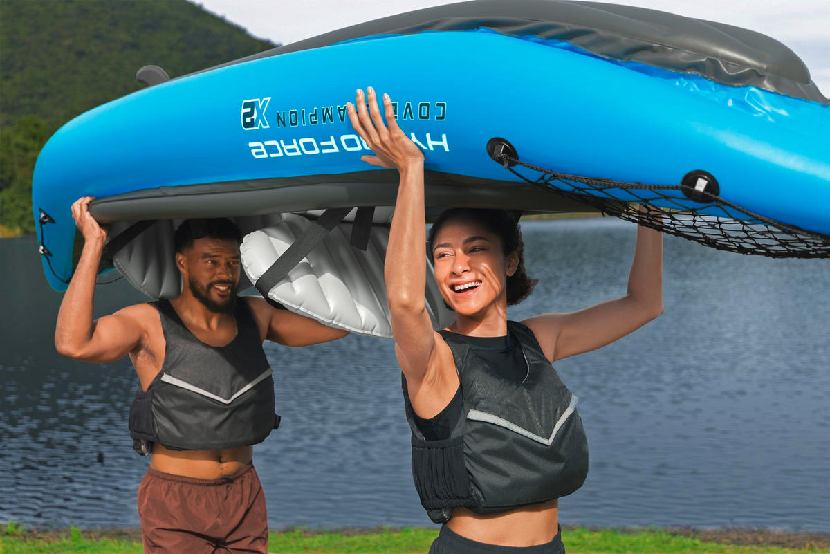 KAJAK 65052 VENTURA KAYAK  - Blau/Grau, KONVENTIONELL, Kunststoff/Metall (331/88cm) - Bestway