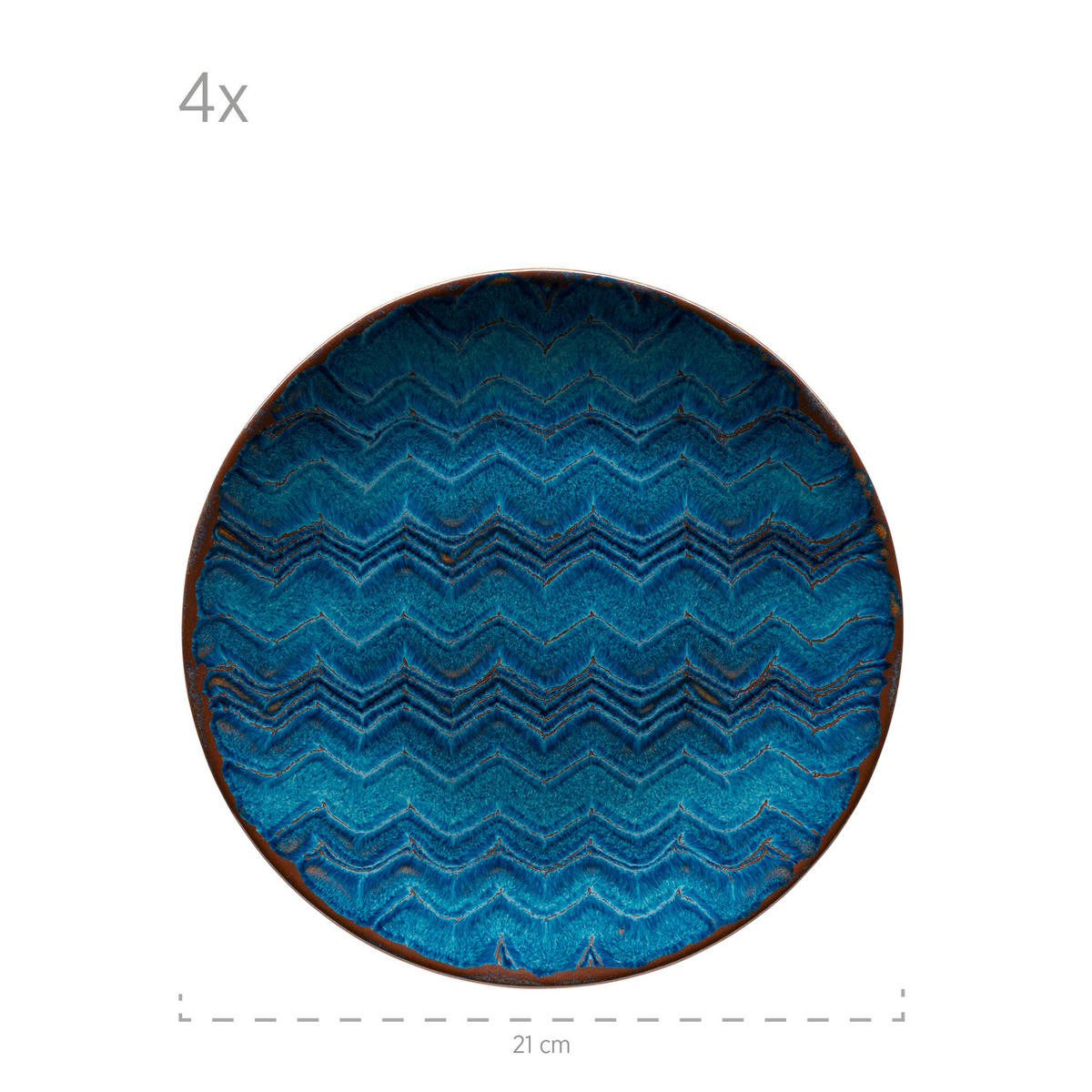 TAFELSERVICE 12-teilig  - Blau, Basics, Keramik - Mäser