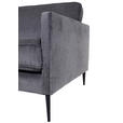 2-SITZER-SOFA in Cord Anthrazit  - Anthrazit/Schwarz, Design, Holz/Textil (175/64/85cm) - Ambia Home