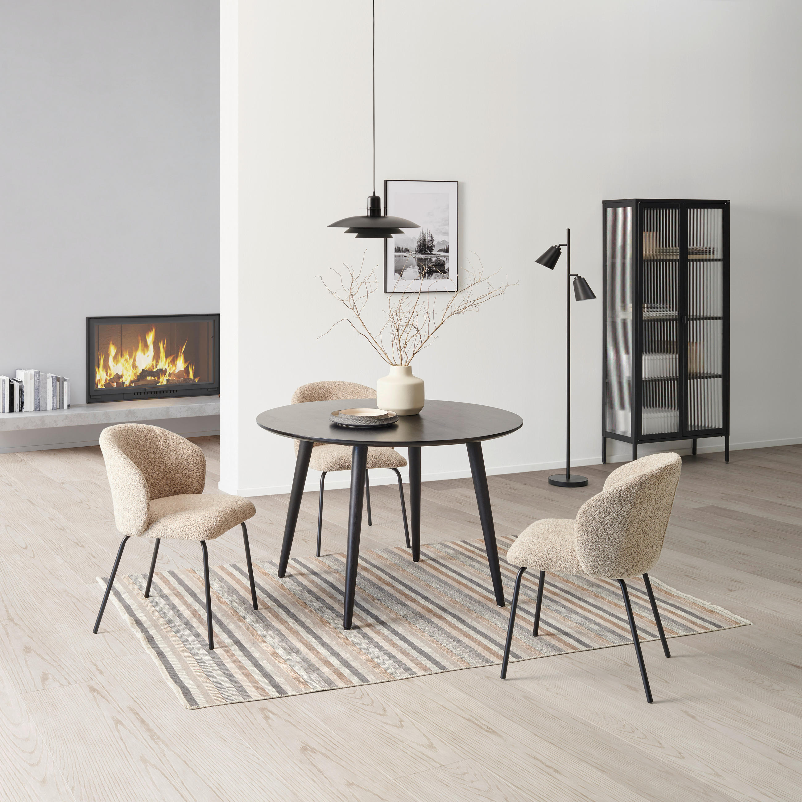 ESSTISCH in Holz  - Schwarz, MODERN, Holz (115/76/115cm) - MID.YOU
