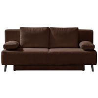 SCHLAFSOFA in Cord Schlammfarben  - Schlammfarben/Schwarz, Modern, Textil/Metall (193/85/88cm) - Novel