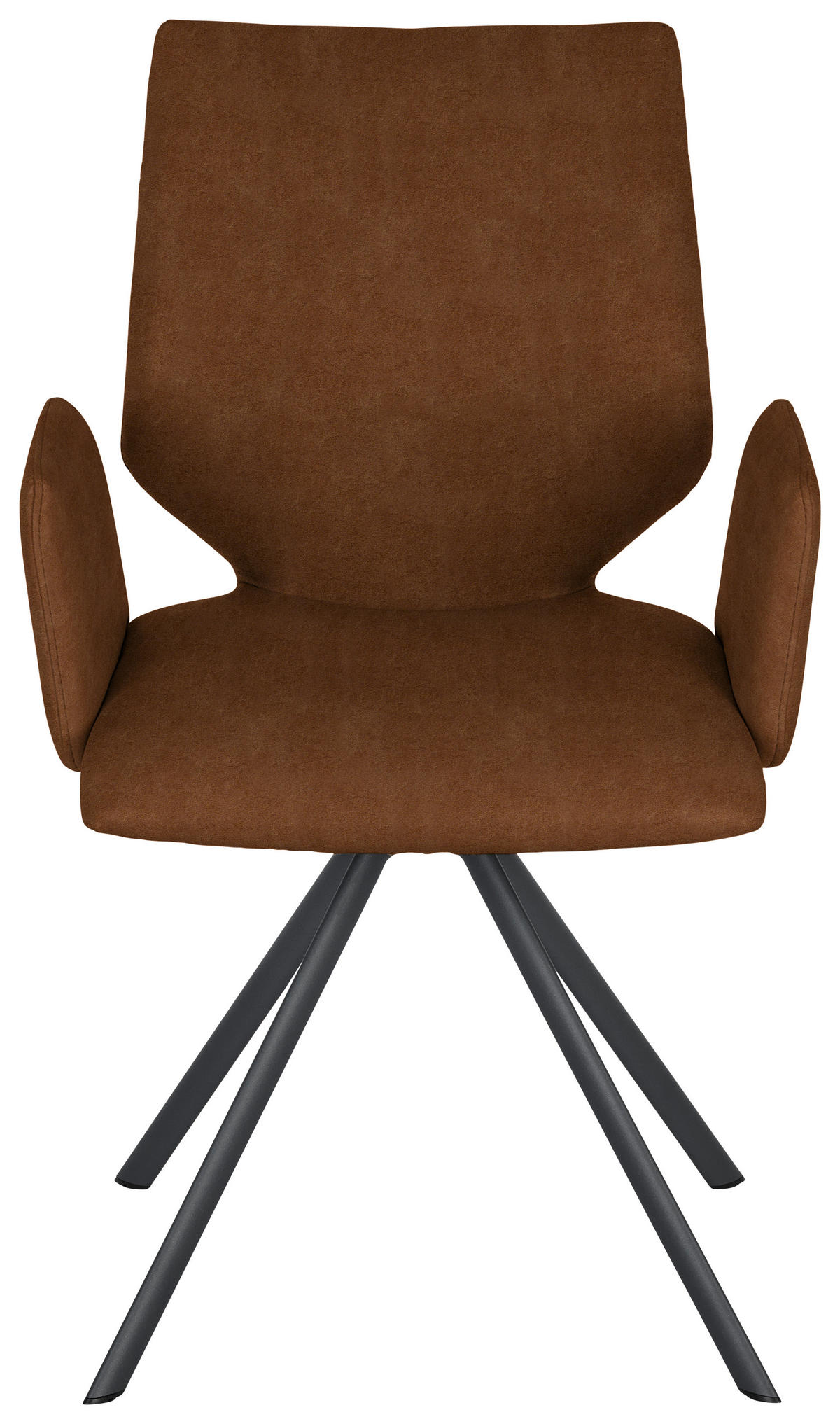 ARMLEHNSTUHL  Lederauswahl, Stoffauswahl, Typenauswahl, inklusive Armlehnen Mikrofaser  - Cognac/Anthrazit, Design, Textil/Metall (57/92/63cm) - Venjakob