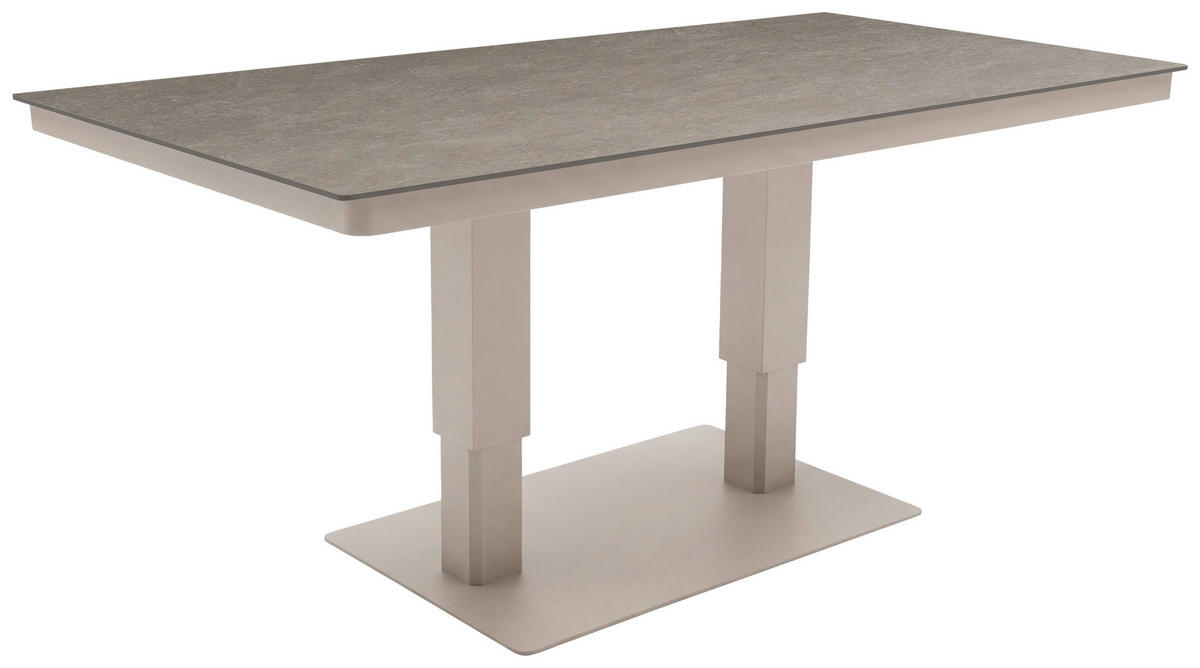 LOUNGETISCH  - Champagner, Basics, Kunststoff/Metall (160/90/52-72cm) - Tierra Outdoor