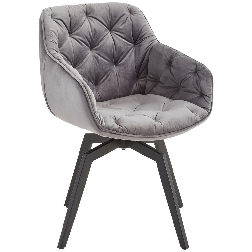 Armlehnstuhl Avegno Dunkelgrau mit drehbare Sitzfläche