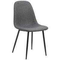 SCAUN in textil negru, gri închis  - gri închis/negru, Trend, metal/textil (44/86/54cm) - Carryhome