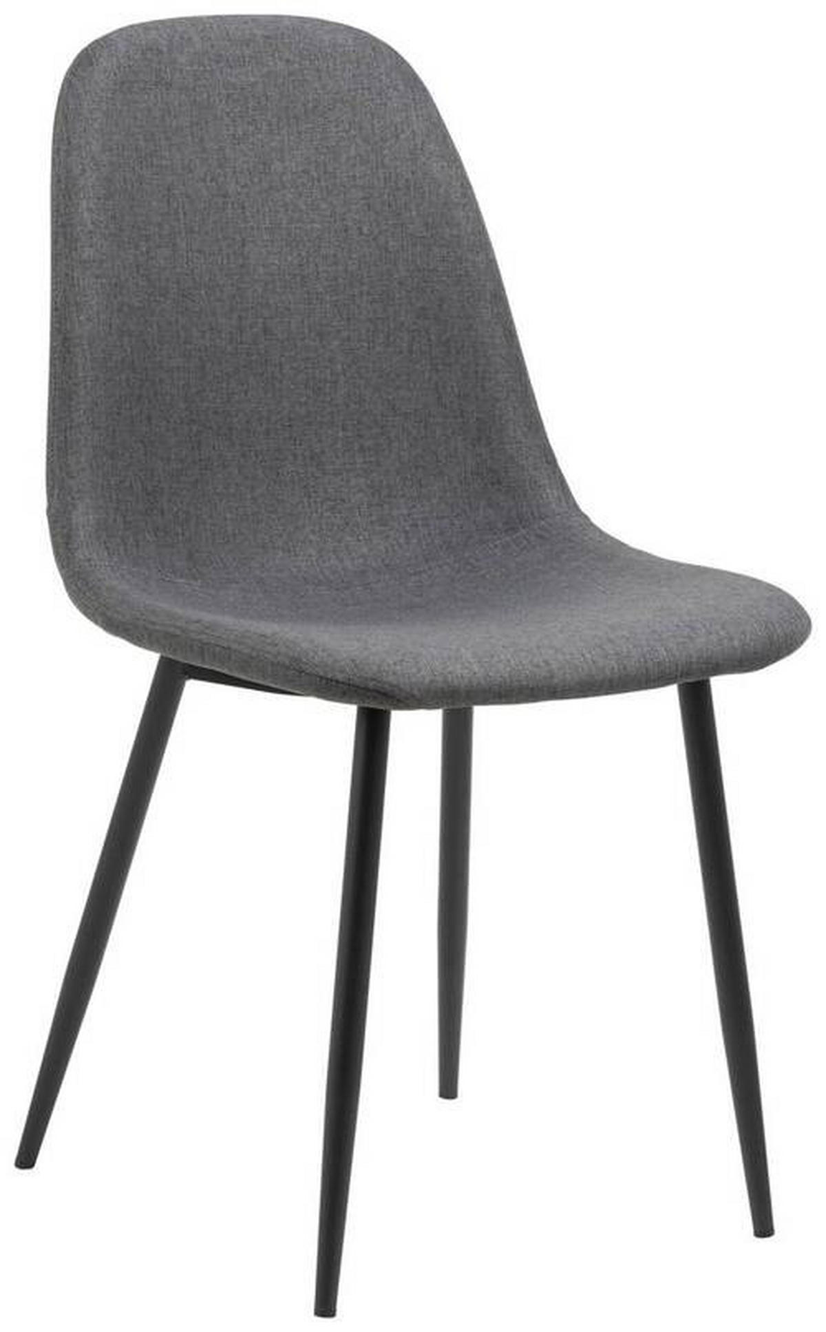 SCAUN in textil negru, gri închis  - gri închis/negru, Trend, metal/textil (44/86/54cm) - Carryhome