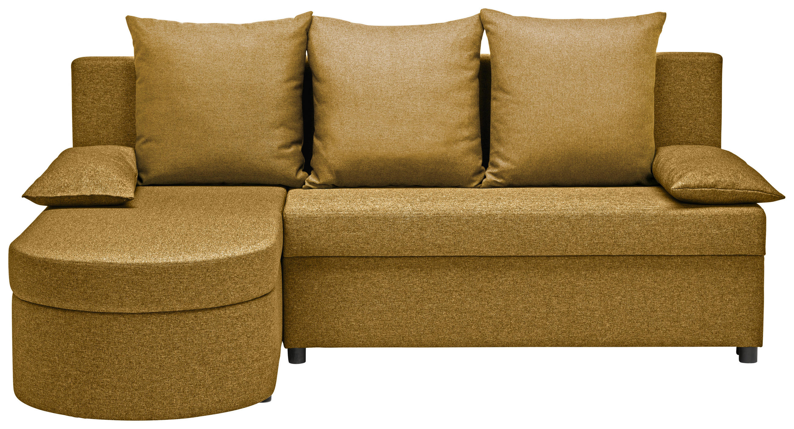 ECKSOFA Senfgelb Webstoff  - Anthrazit/Senfgelb, KONVENTIONELL, Kunststoff/Textil (159/196cm) - Ti'me