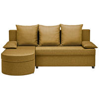 ECKSOFA in Webstoff Senfgelb  - Anthrazit/Senfgelb, Konventionell, Kunststoff/Textil (159/196cm) - Ti'me