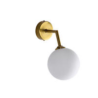 WANDLEUCHTE - Goldfarben, Konventionell, Glas (21.5/12/18cm)