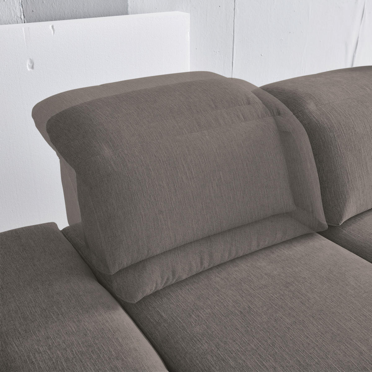 HÖRNSOFFA i vävt tyg gråbrun  - gråbrun/svart, Design, metall/textil (293/197cm) - MID.YOU