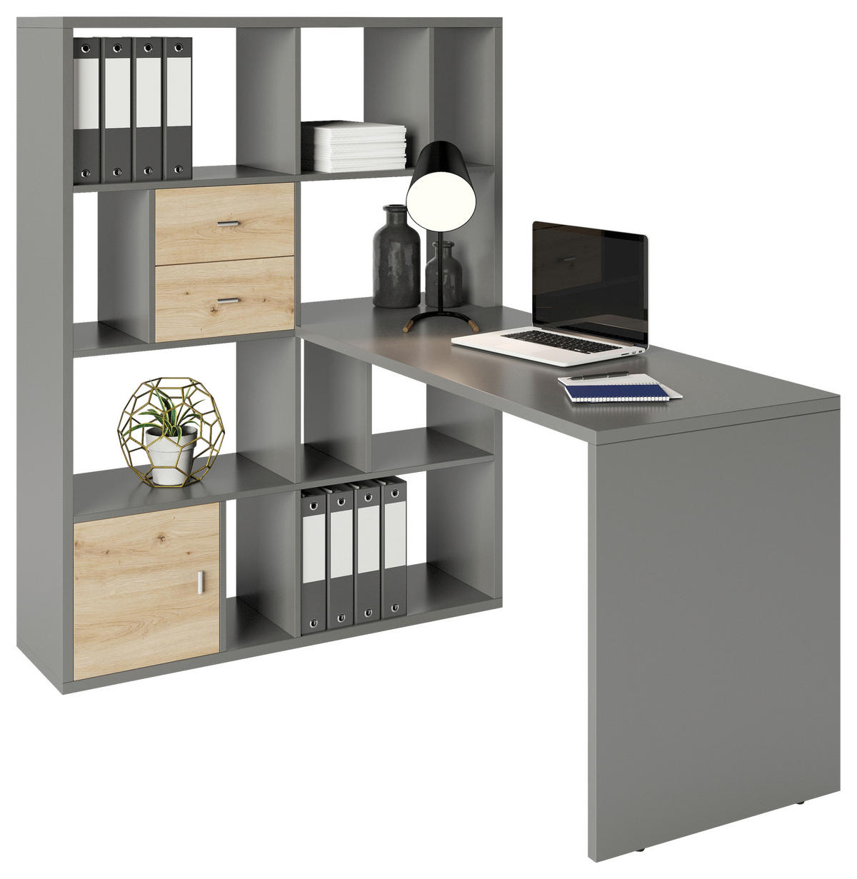 REGAL Grau  - Grau, Basics, Holzwerkstoff (113/147/34cm) - MID.YOU