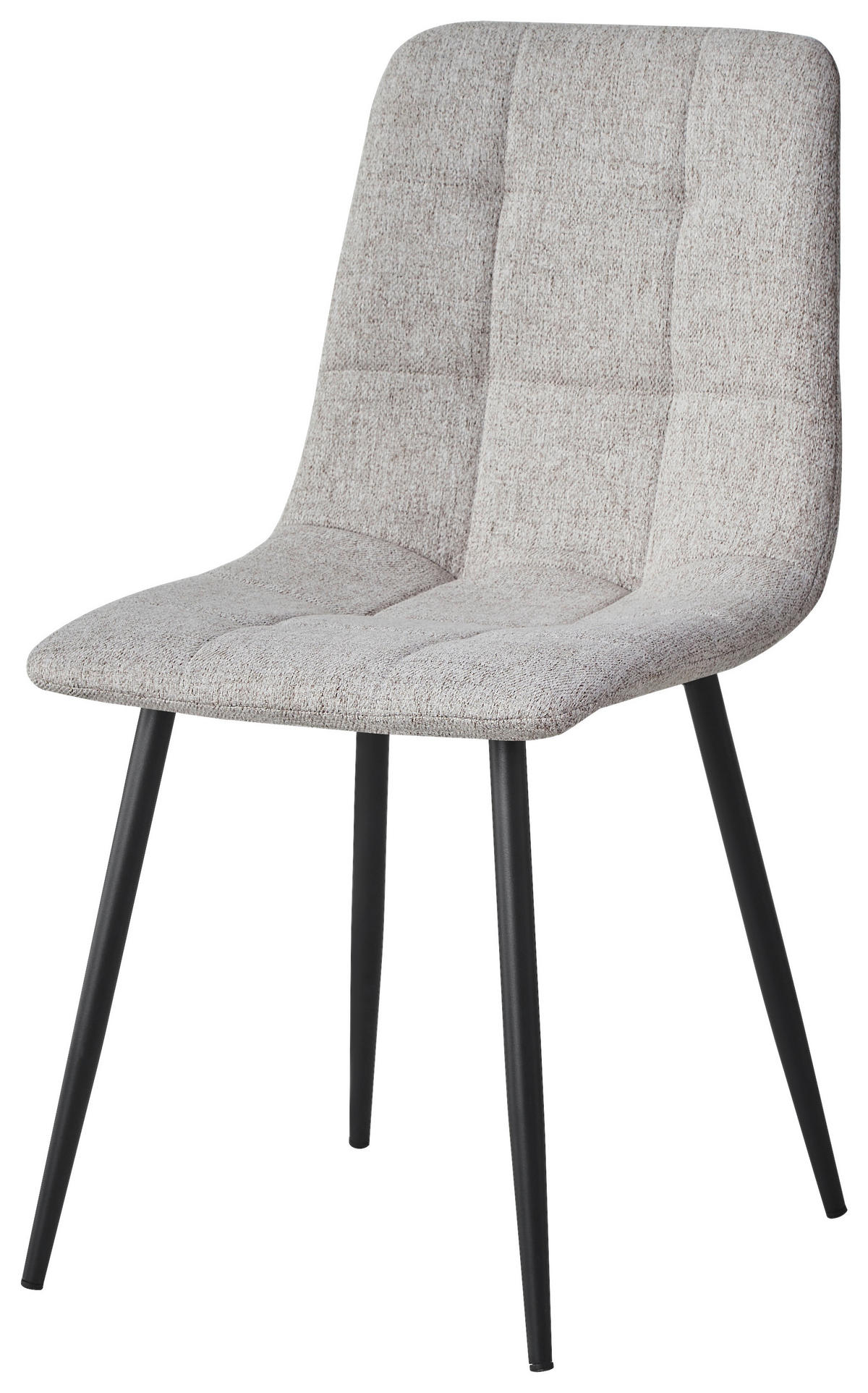 STUHL Webstoff Taupe, Schwarz  - Taupe/Schwarz, Design, Textil/Metall (45/86.5/55cm) - Stylife