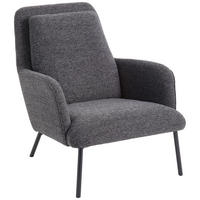 SESSEL in Flachgewebe Anthrazit  - Anthrazit/Schwarz, Design, Textil/Metall (73/85/96cm) - Johann Jakob