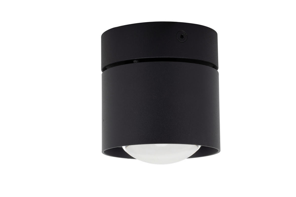 LED-SPOTKOPF Puk 8,4/9 cm  - Schwarz, Design, Metall (8,4/9cm) - Novel