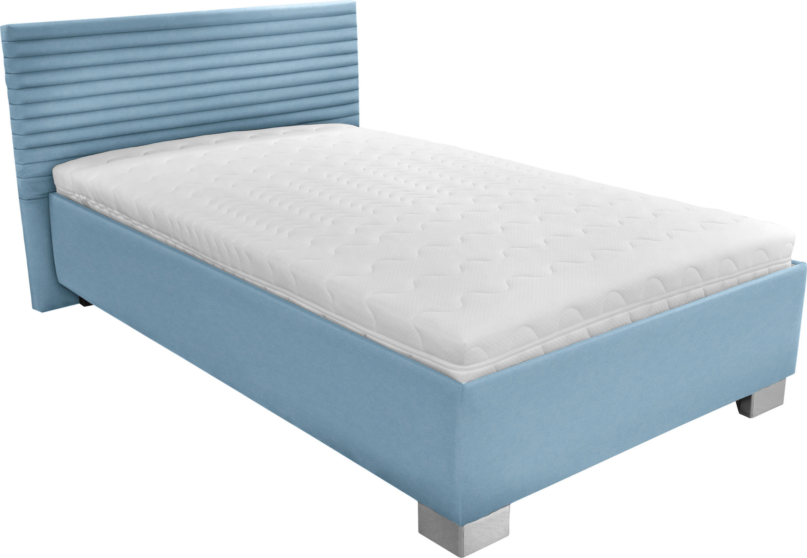 Polsterbett Bettkasten 140x200 Como Hellblau