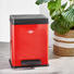 ABFALLSAMMLER 20 L - Rot/Schwarz, Basics, Kunststoff/Metall (35/35/47cm) - Wesco