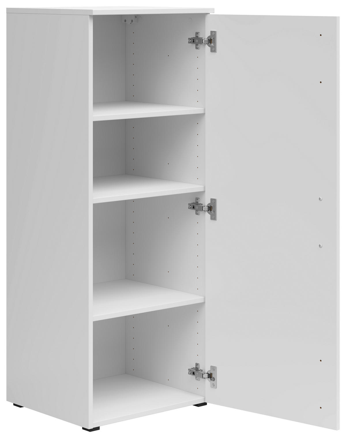 KOMODA, bílá, 45/115/40 cm - bílá/černá, Moderní, kompozitní dřevo/plast (45/115/40cm) - Carryhome