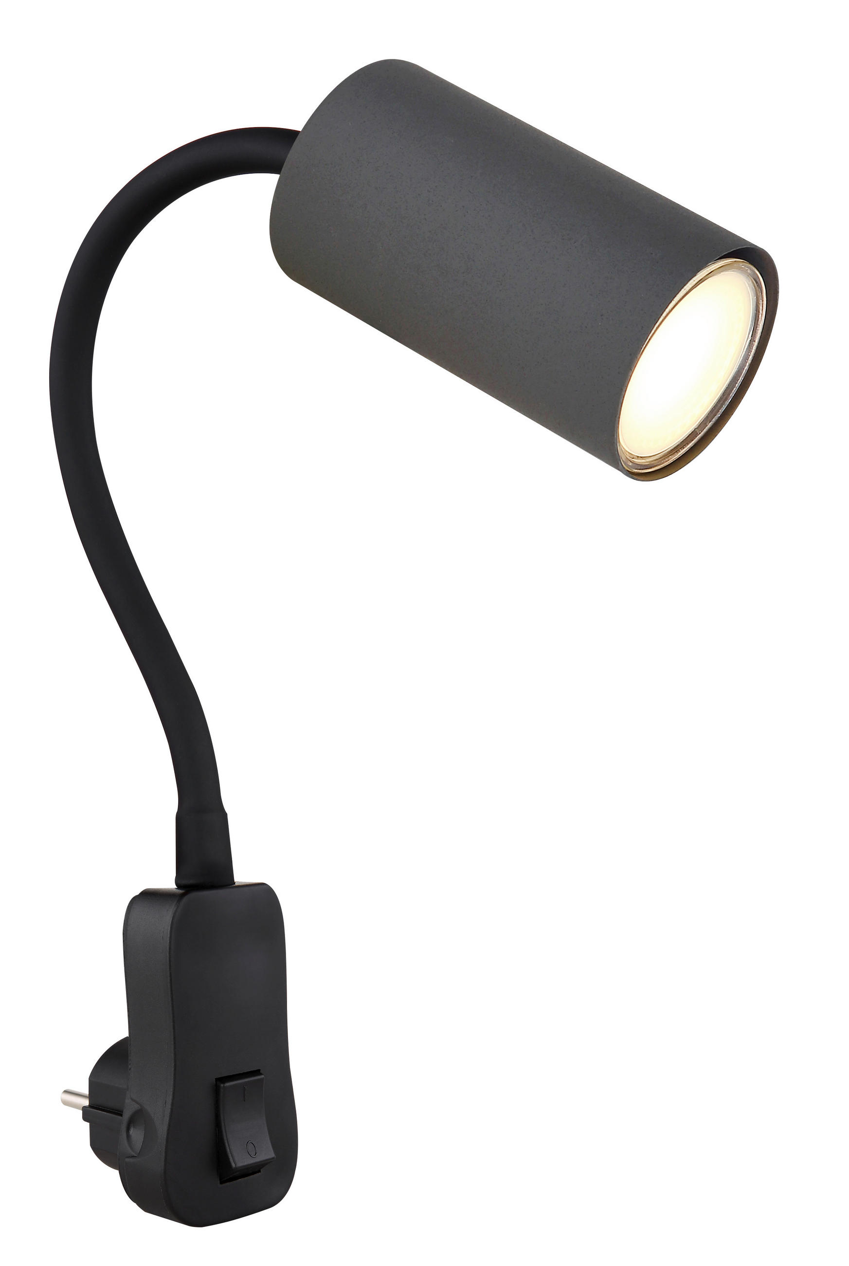 WANDLEUCHTE 5,5/32/43 cm   - Graphitfarben/Schwarz, Basics, Kunststoff/Metall (5,5/32/43cm) - Globo