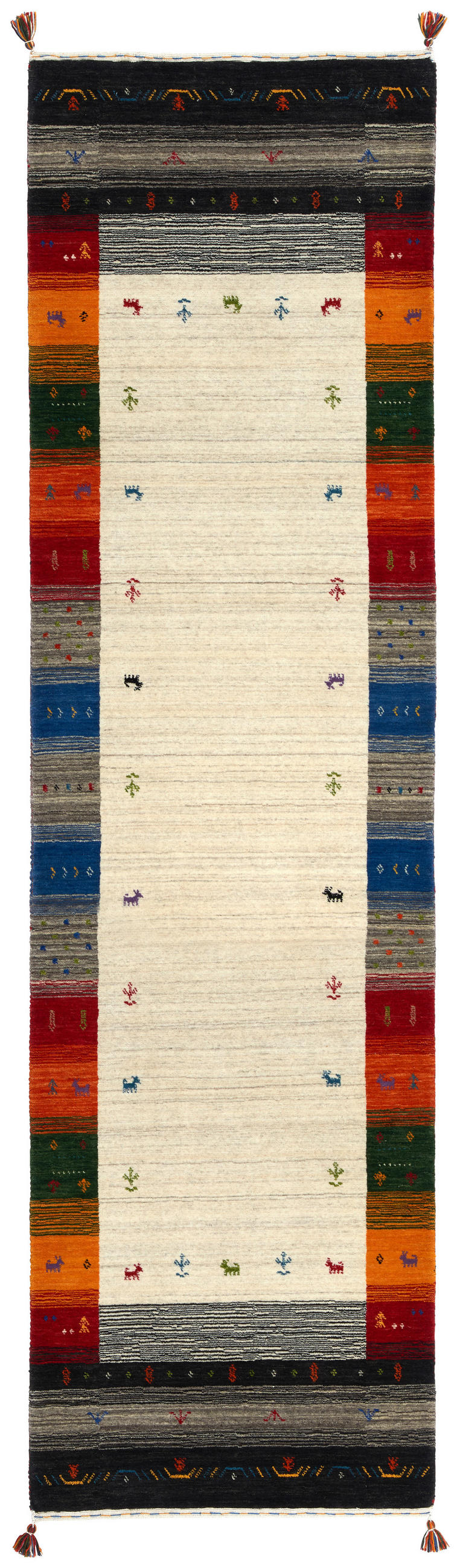 ORIENTTEPPICH 80/300 cm Chek Chek Multicolor, Naturfarben  - Multicolor/Naturfarben, LIFESTYLE, Textil (80/300cm) - Cazaris