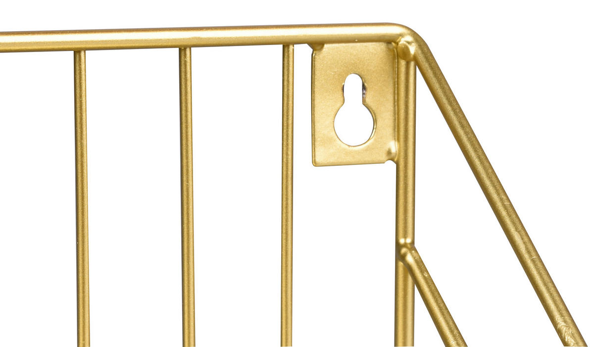 WANDREGAL Goldfarben  - Goldfarben, MODERN, Metall (45/11/11cm)