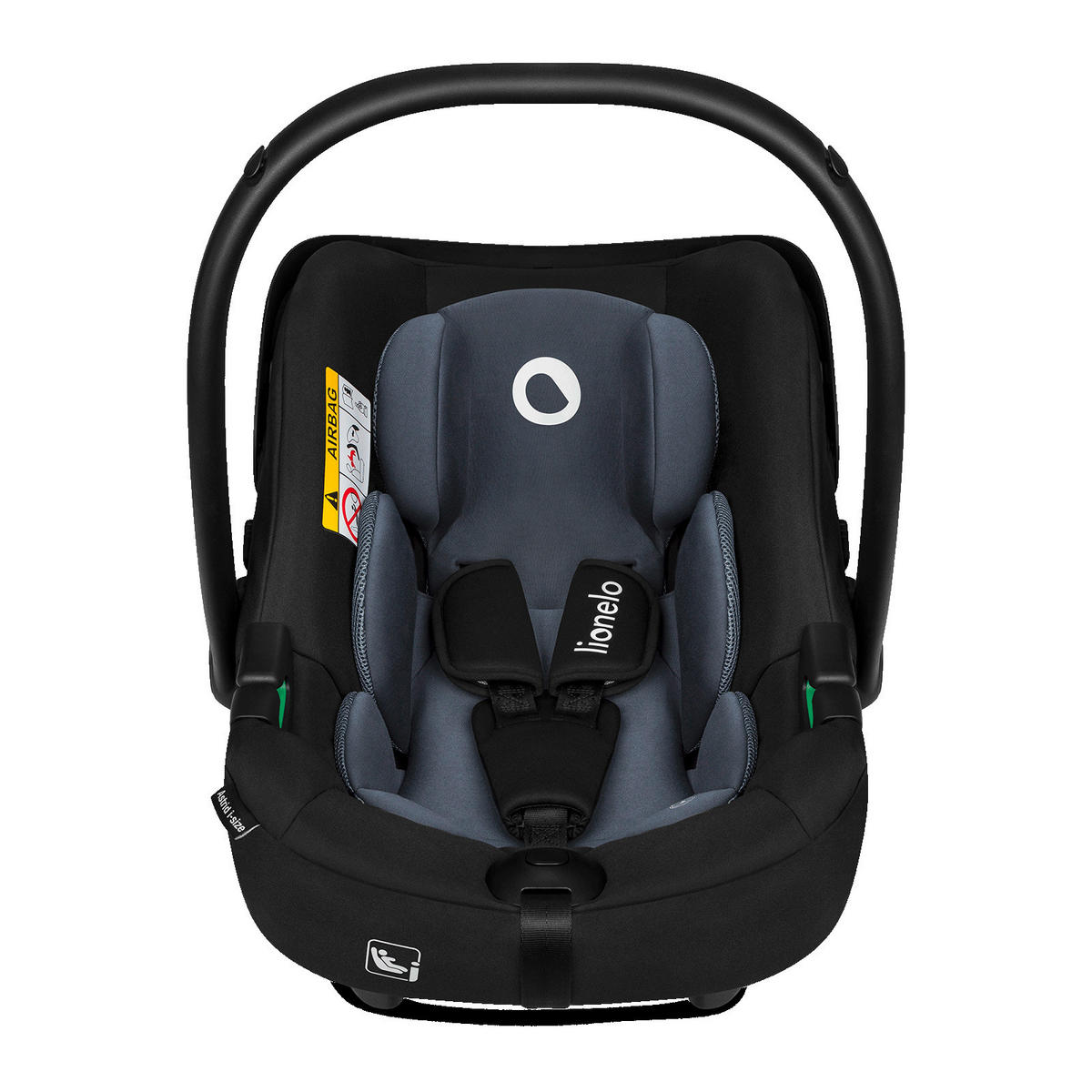 BABYSCHALE Astrid i-Size Black Grey   - Schwarz/Grau, Basics, Textil (44/64/57cm) - Lionelo