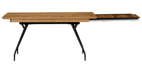 ESSTISCH Eiche rechteckig Schwarz, Eichefarben  - Eichefarben/Schwarz, Design, Holz/Holzwerkstoff (160/90/76cm) - Moderano